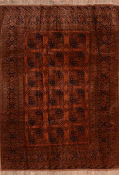 Khan Mohammadi Brown Hand Knotted 6'8" X 9'4"  Area Rug 100-89774