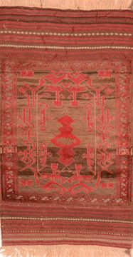 Afghan Baluch Brown Rectangle 3x5 ft Wool Carpet 89819