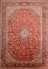 Kashan Red Hand Knotted 101 X 140  Area Rug 100-89843 Thumb 0