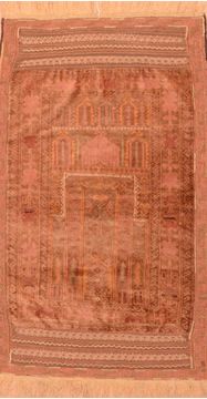 Baluch Beige Hand Knotted 2'9" X 4'8"  Area Rug 100-89931