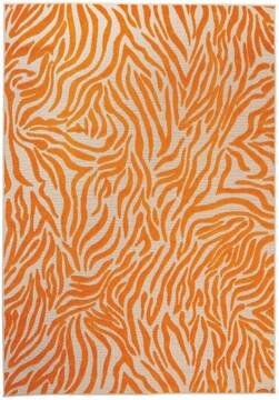 Nourison Aloha Orange Rectangle 4x6 ft Polypropylene Carpet 95890