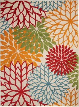 Nourison Aloha Multicolor Rectangle 10x13 ft Polypropylene Carpet 95903