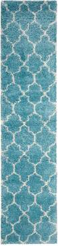 Nourison Amore Blue Runner 6 to 9 ft Polypropylene Carpet 96050