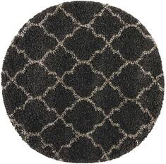 Nourison Amore Grey Round 4 ft and Smaller Polypropylene Carpet 96066