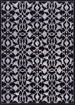 Nourison ATASH Black Rectangle 4x6 ft polypropylene Carpet 96346