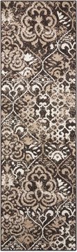 Nourison ATASH Brown Runner 6 to 9 ft polypropylene Carpet 96359