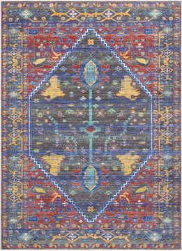 Nourison CAMBRIA Blue Rectangle 4x6 ft polyester Carpet 96747