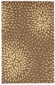 Nourison CAPRI Brown Rectangle 4x6 ft Wool Carpet 96857