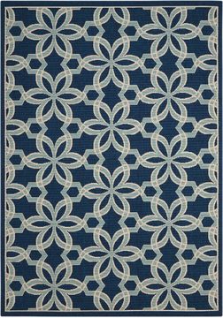 Nourison CARIBBEAN Blue Rectangle 8x10 ft polypropylene Carpet 96916