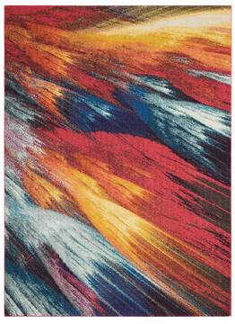 Nourison Celestial Multicolor Rectangle 4x6 ft Polypropylene Carpet 96996