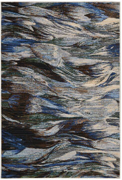 Nourison Chroma Blue Rectangle 4x6 ft Wool Carpet 97008