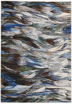 Nourison Chroma Blue Rectangle 6x9 ft Wool Carpet 97009