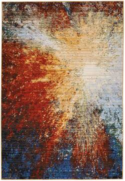Nourison Chroma Red Rectangle 4x6 ft Wool Carpet 97013