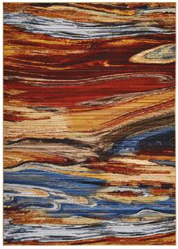 Nourison Chroma Red Rectangle 6x9 ft Wool Carpet 97024