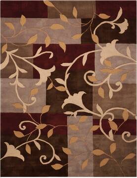 Nourison Contour Brown Rectangle 5x8 ft Polyester Carpet 97064