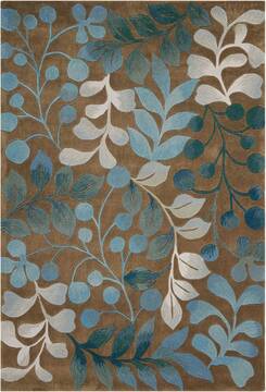 Nourison Contour Brown Rectangle 5x8 ft Polyester Carpet 97076