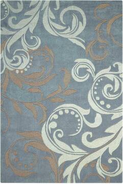 Nourison Contour Grey Rectangle 4x6 ft Polyester Carpet 97129