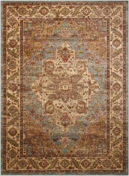 Nourison Delano Blue Rectangle 4x6 ft Polypropylene Carpet 97464