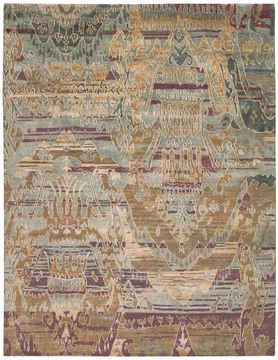Nourison DUNE Blue Rectangle 8x10 ft Wool Carpet 97536