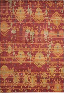 Nourison DUNE Red Rectangle 6x9 ft Wool Carpet 97565
