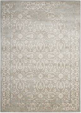 Nourison Euphoria Grey Rectangle 4x6 ft Polypropylene Carpet 97779