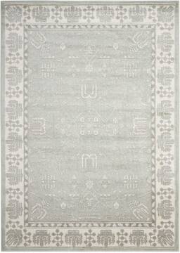 Nourison Euphoria Grey Rectangle 4x6 ft Polypropylene Carpet 97805