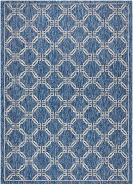 Nourison GARDEN PARTY Blue Rectangle 10x13 ft polypropylene Carpet 98167