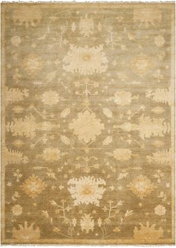 Nourison Grand estate Green Rectangle 10x14 ft Wool Carpet 98306