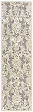 Nourison GRAPHIC ILLUSIONS Grey Runner 6 to 9 ft acrylic Carpet 98352