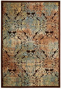 Nourison GRAPHIC ILLUSIONS Brown Rectangle 5x7 ft acrylic Carpet 98456