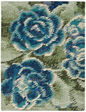 Nourison Impressionist Green Rectangle 6x9 ft Wool Carpet 98937