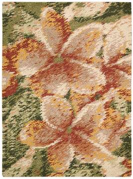 Nourison Impressionist Red Rectangle 6x9 ft Wool Carpet 98946
