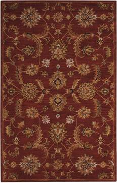 Nourison India House Red Rectangle 2x4 ft Wool Carpet 99064