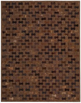 Joseph Abboud JOAB2 CHICAGO Brown Rectangle 4x6 ft leather Carpet 99479