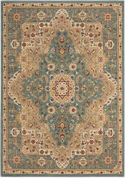 Nourison Antiquities Grey Rectangle 4x6 ft Polypropylene Carpet 99838