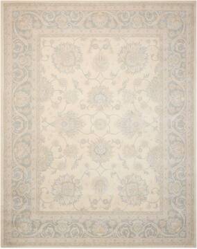 Nourison Royal Serenity Beige Rectangle 5x8 ft Wool Carpet 99928