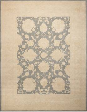 Nourison Royal Serenity Grey Rectangle 4x6 ft Wool Carpet 99933