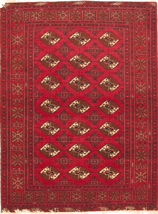 Turkman Red Hand Knotted 311 X 52  Area Rug 100-10572 Image 0