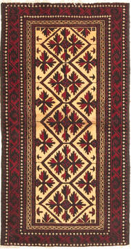 Persian Baluch Beige Rectangle 3x5 ft Wool Carpet 10573