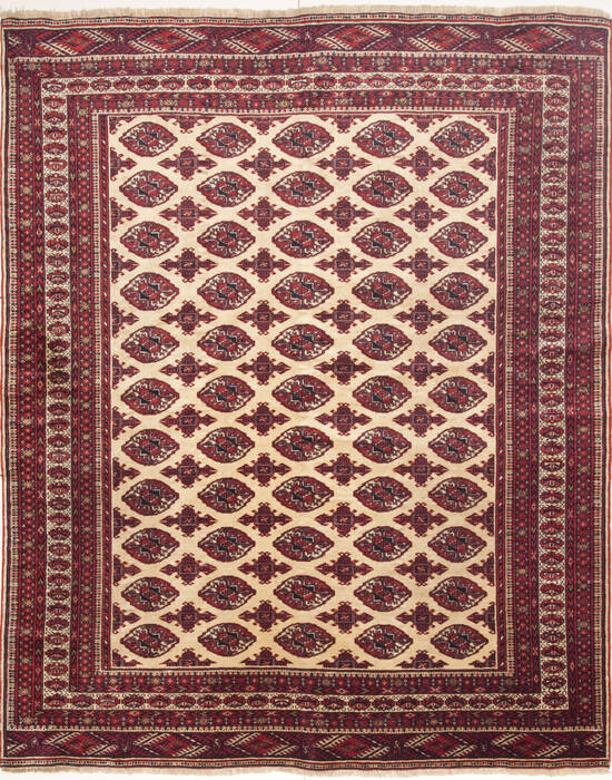 Turkman Cream Square Hand Knotted 70 X 86  Area Rug 100-10821 Image 0