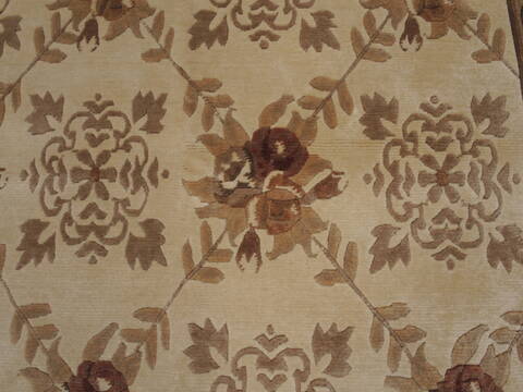 Indo-Nepal Cream Hand Knotted 56 X 80  Area Rug 100-10825 Image 8