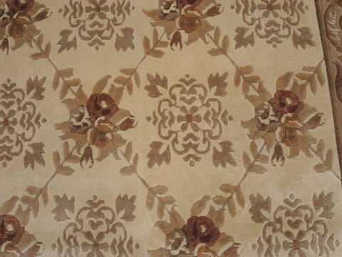 Indo-Nepal Cream Hand Knotted 56 X 80  Area Rug 100-10825 Image 9