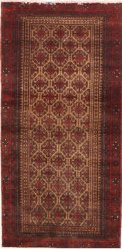 Persian Baluch Green Rectangle 3x5 ft Wool Carpet 10851