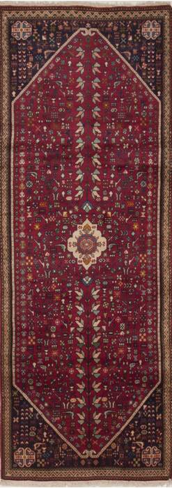 Abadeh Red Runner Hand Knotted 33 X 91  Area Rug 100-10861 Image 0