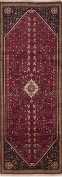 Abadeh Red Runner Hand Knotted 3'3" X 9'1"  Area Rug 100-10861