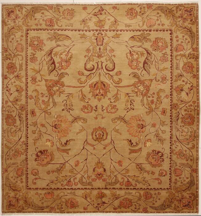 Chobi Brown Hand Knotted 80 X 96  Area Rug 100-10892 Image 0