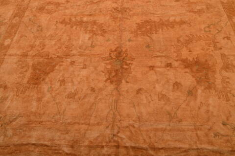Oushak Beige Hand Knotted 100 X 128  Area Rug 100-105893 Image 12