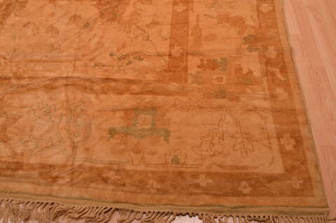 Oushak Beige Hand Knotted 100 X 128  Area Rug 100-105893 Image 13