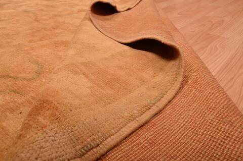 Oushak Beige Hand Knotted 100 X 128  Area Rug 100-105893 Image 18
