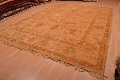 Oushak Beige Hand Knotted 100 X 128  Area Rug 100-105893 Image 2